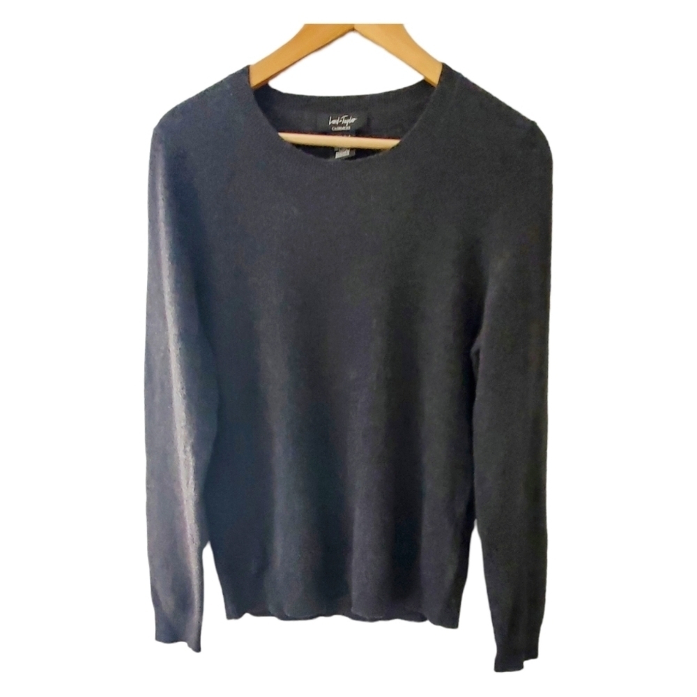 Lord & Taylor Charcoal Gray 100% Cashmere Size Large New without Tags